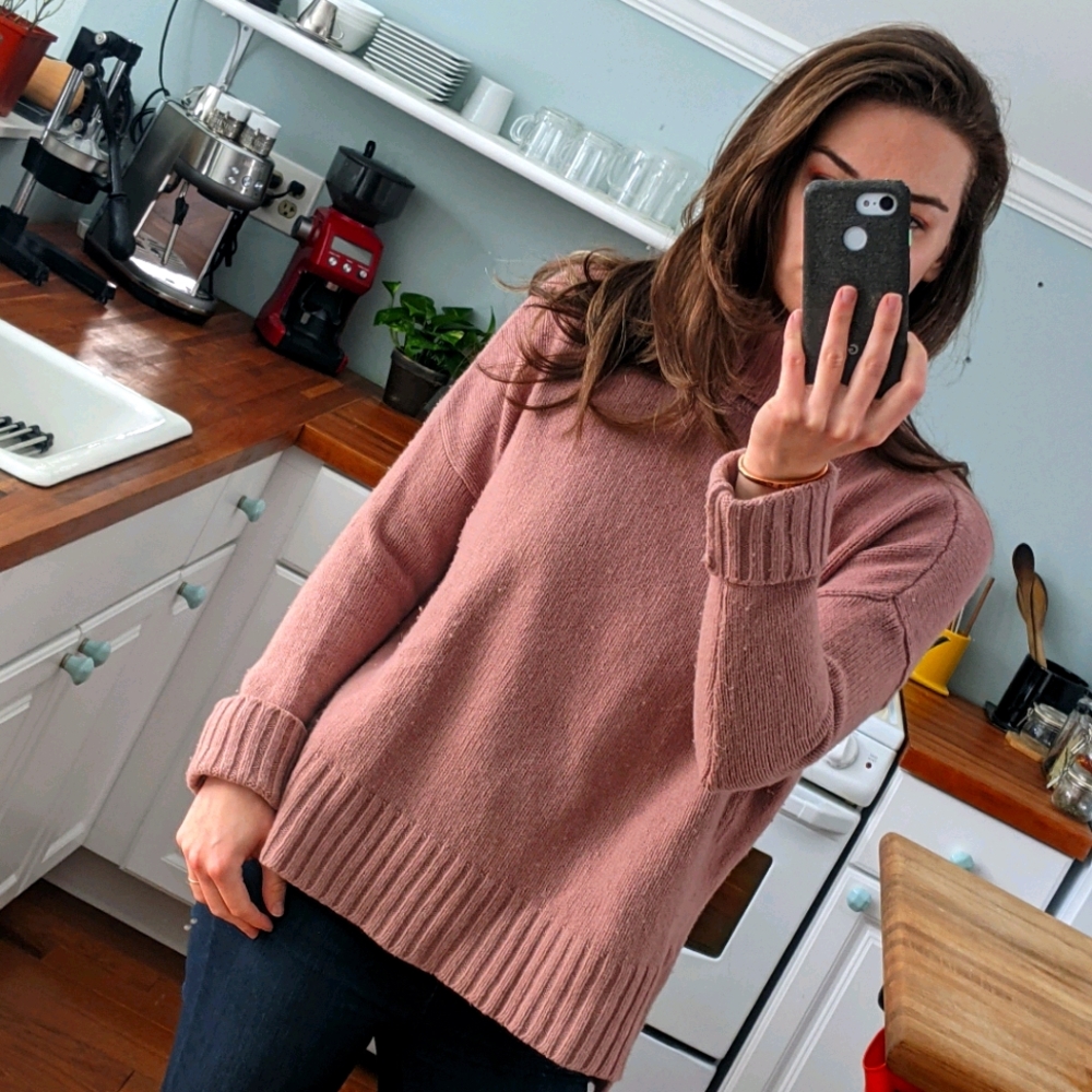 Pale Pink Cozy Oversized BCBG Max Azria Sweater